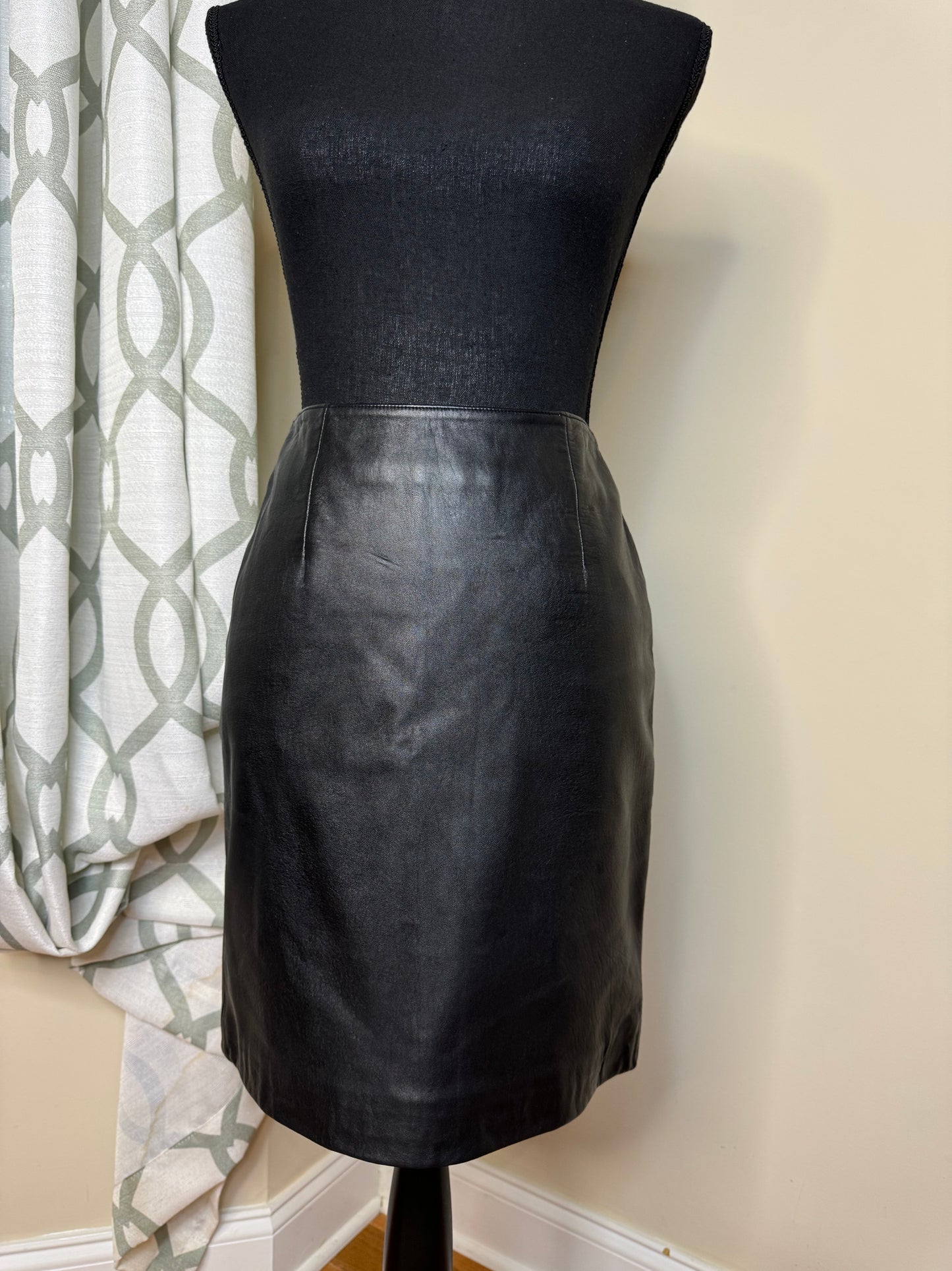 Yvonne & Marie 100% Lamb Leather Skirt