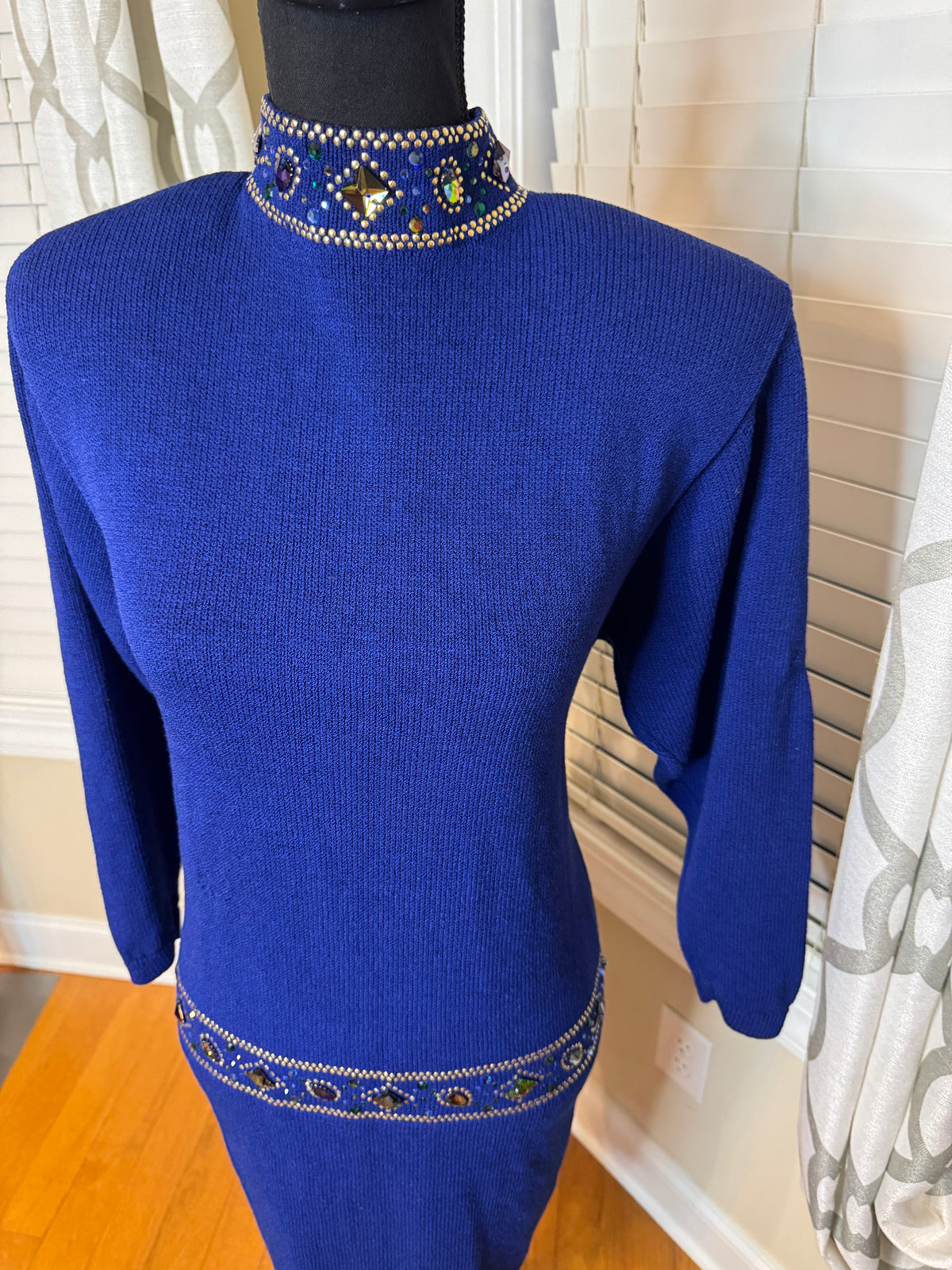 Saint John for Neiman-Marcus Bejeweled and Studded Dress