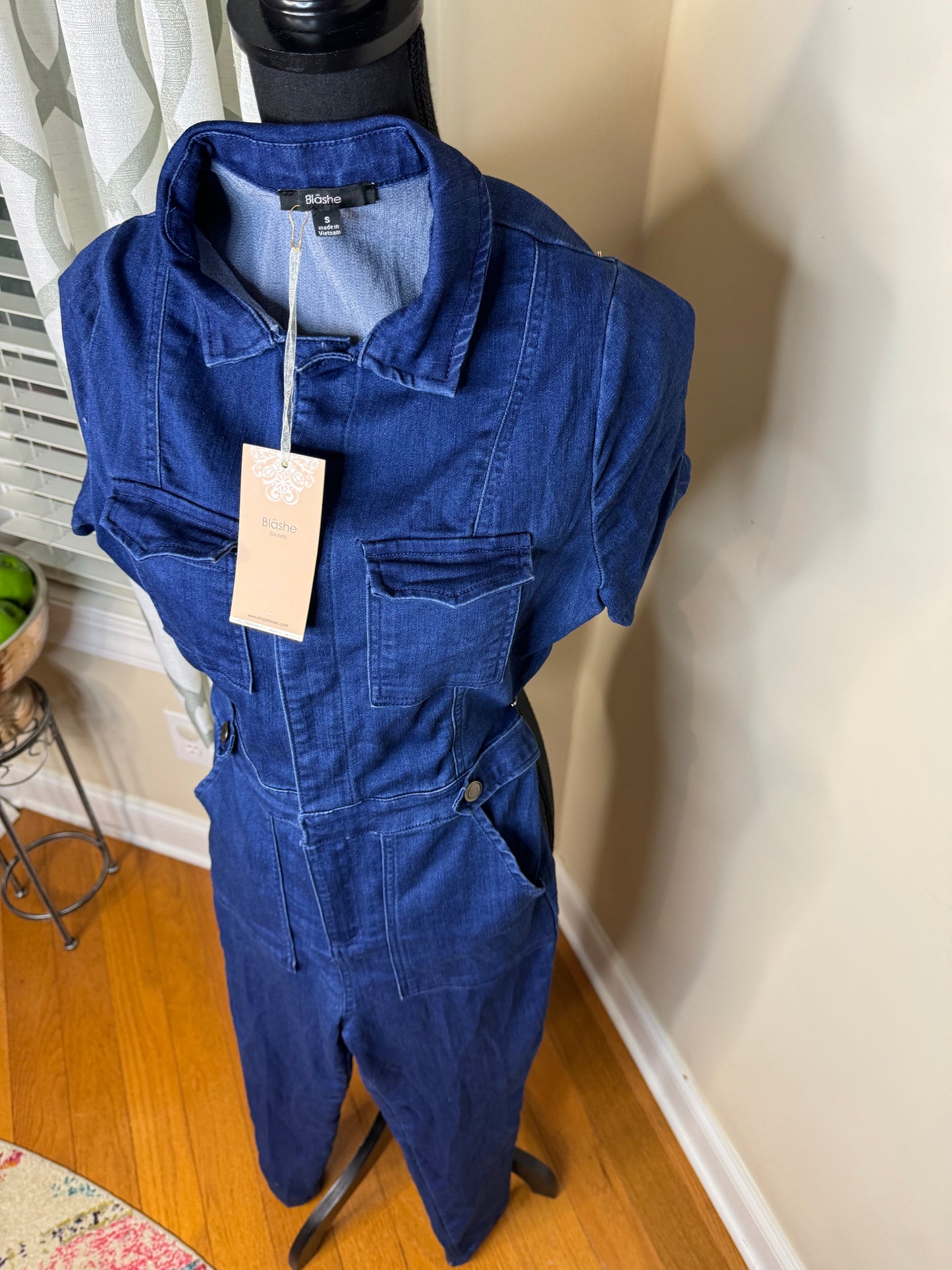 Blashe Boutique Brand Denim Romper NWT