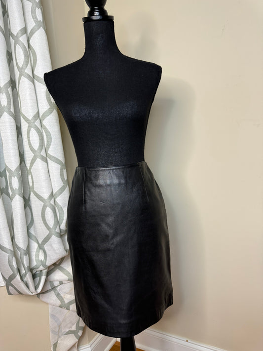 Yvonne & Marie 100% Lamb Leather Skirt