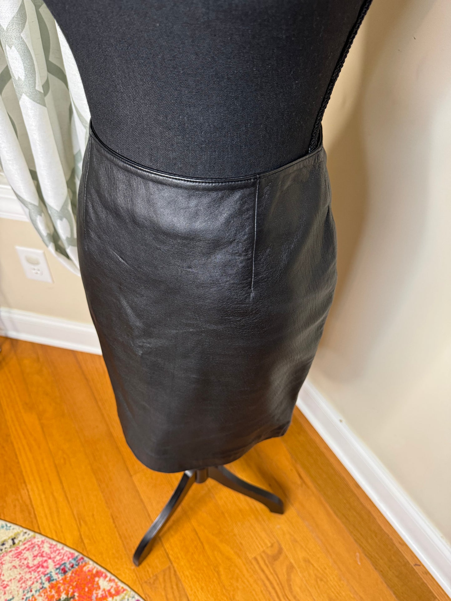 Yvonne & Marie 100% Lamb Leather Skirt