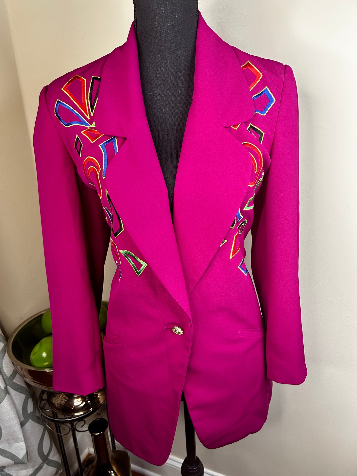 Oleg Cassini Embroidered Blazer