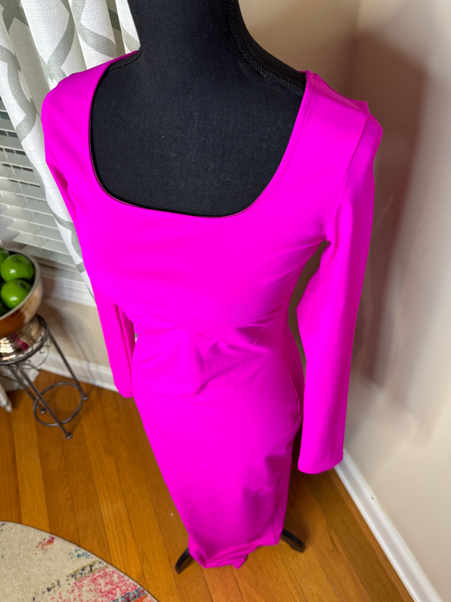 Fashion Nova Noelle Body Con Maxi Dress - Fuchsia
