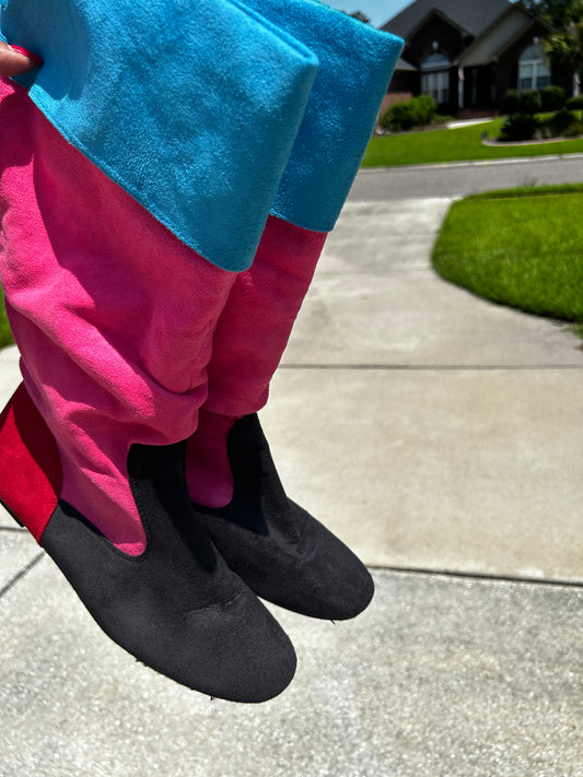 Vintage 80s Max Collection Colorblock Boots