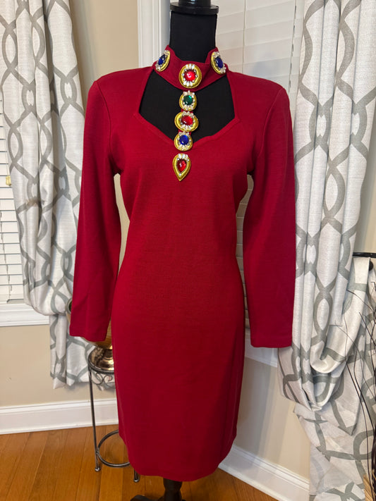 Vtg Outlander Embroidered and Bejeweled Dress