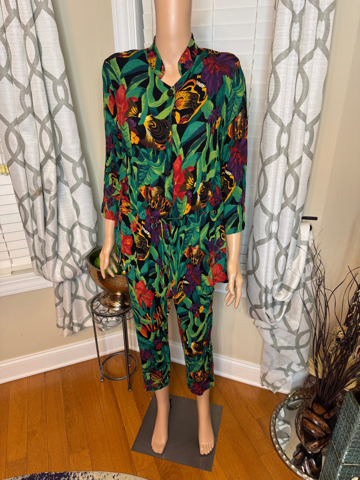 Vtg Carol Little 2-Piece Pants Set