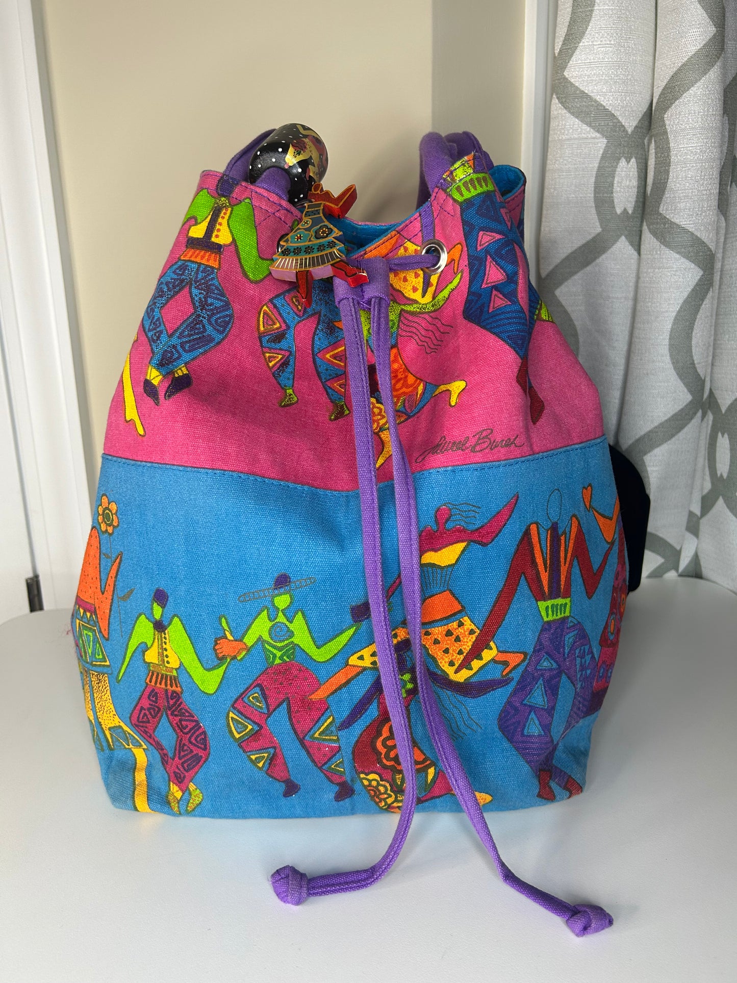 Laurel Burch Drawstring Tote