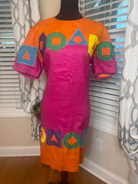 Deborah Laws Boutique Abstract Print Dress