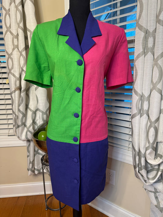 Nicole Studio Colorblock Dress