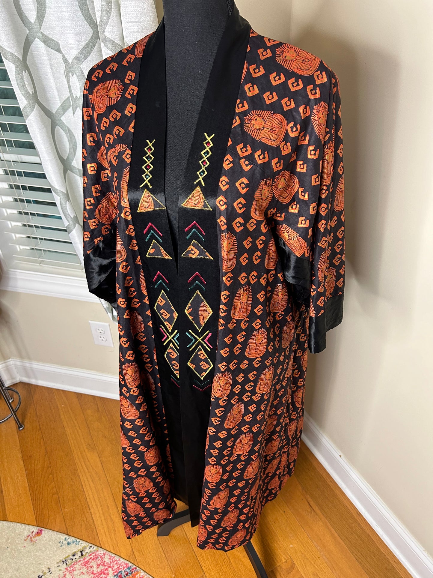 3K Fashion Open Embroidered Duster