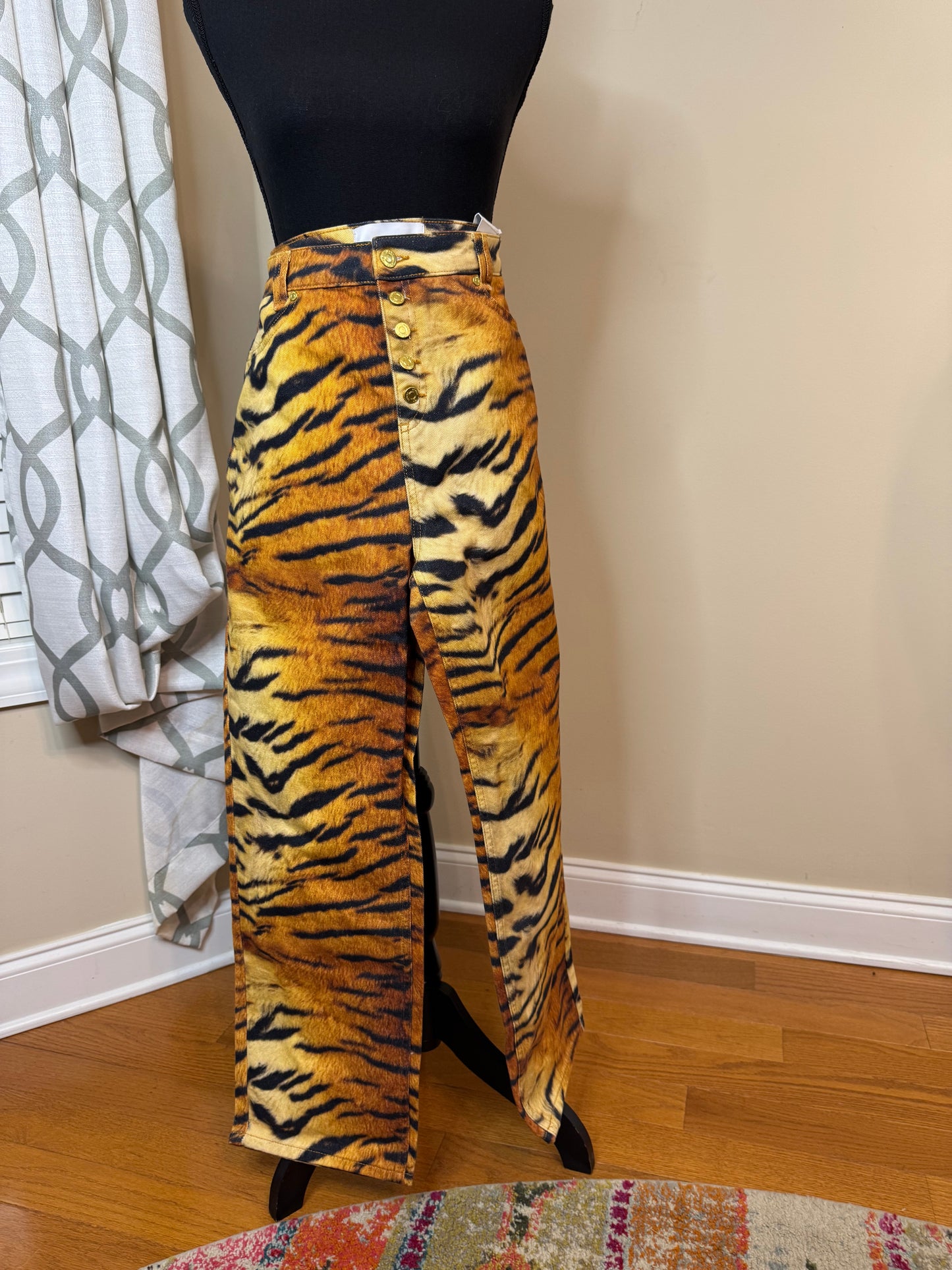 House of Sunny Bolan Jessie Animal Print Jeans NWT