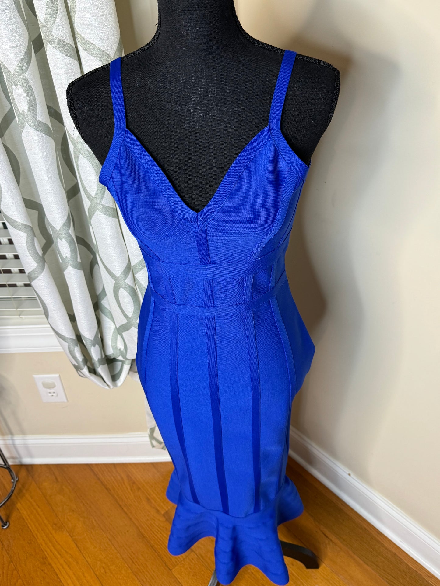 Blue Bandage Midi Dress