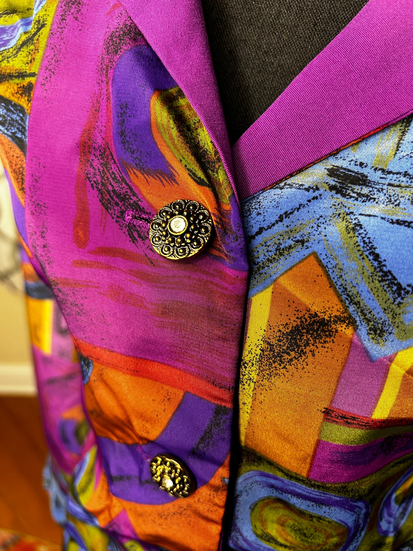 Abstract Purple Print Blazer
