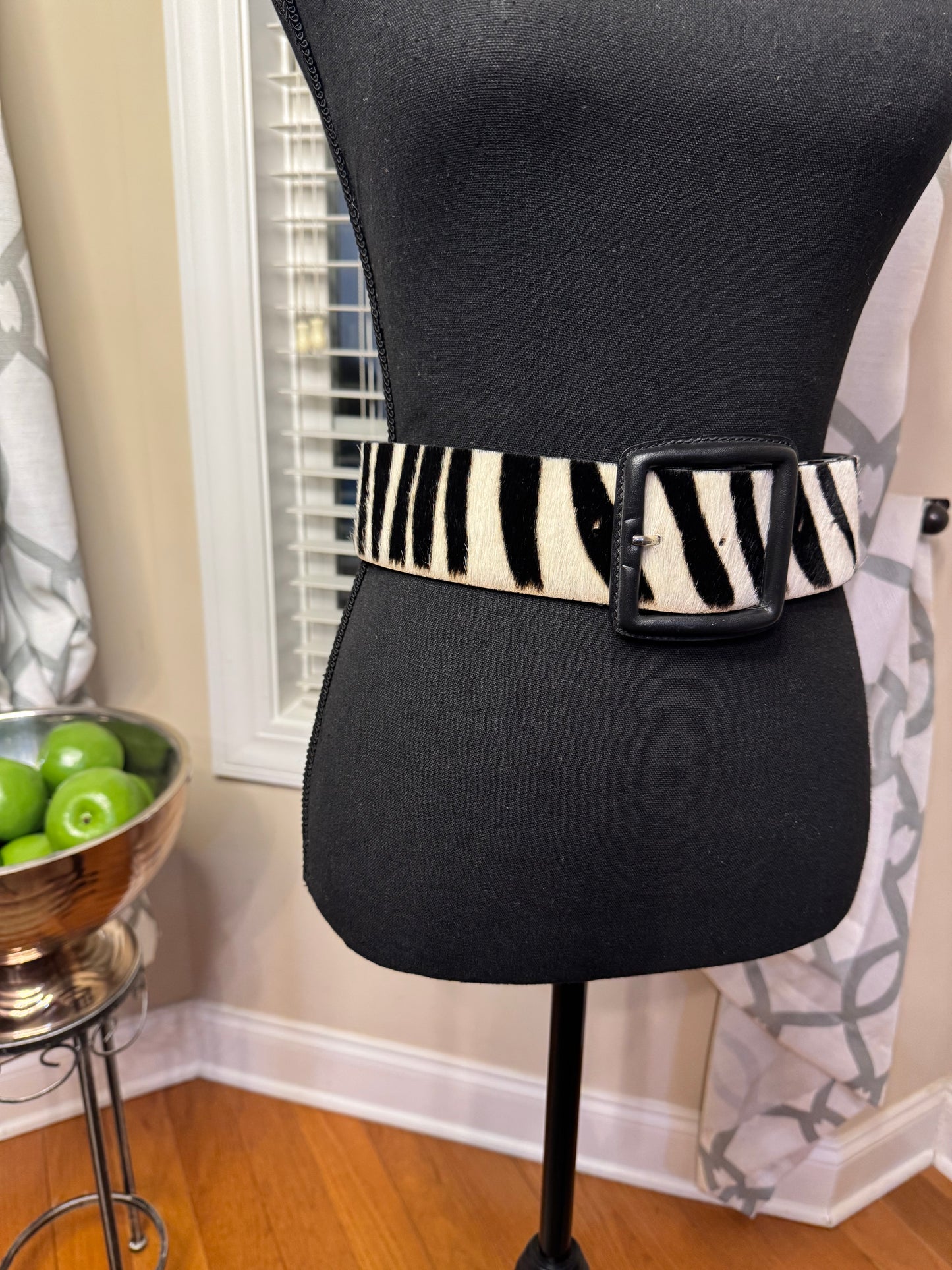 Chico's Genuine Haircalf Leather Belt