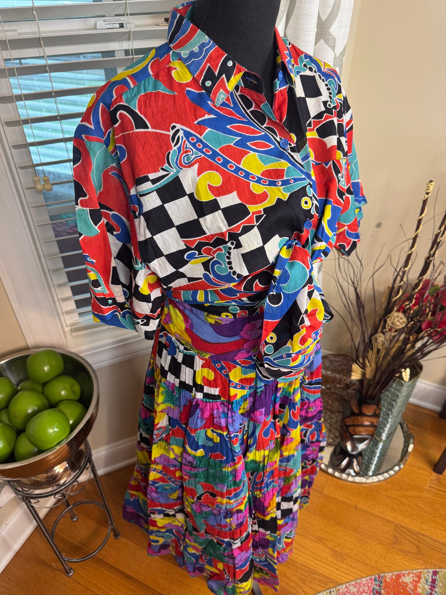 Abstract 2-Piece Skirt Set