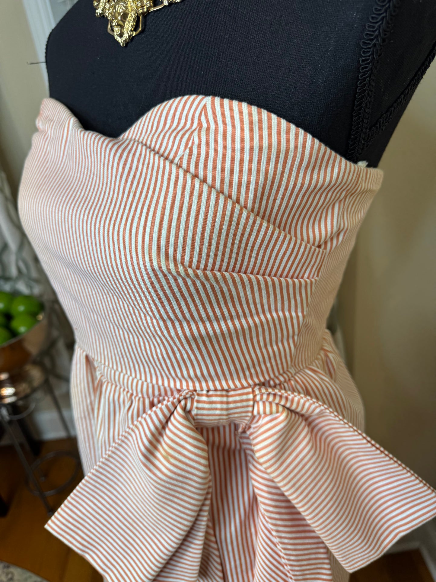 Judith March Strapless Pinstripe Dress