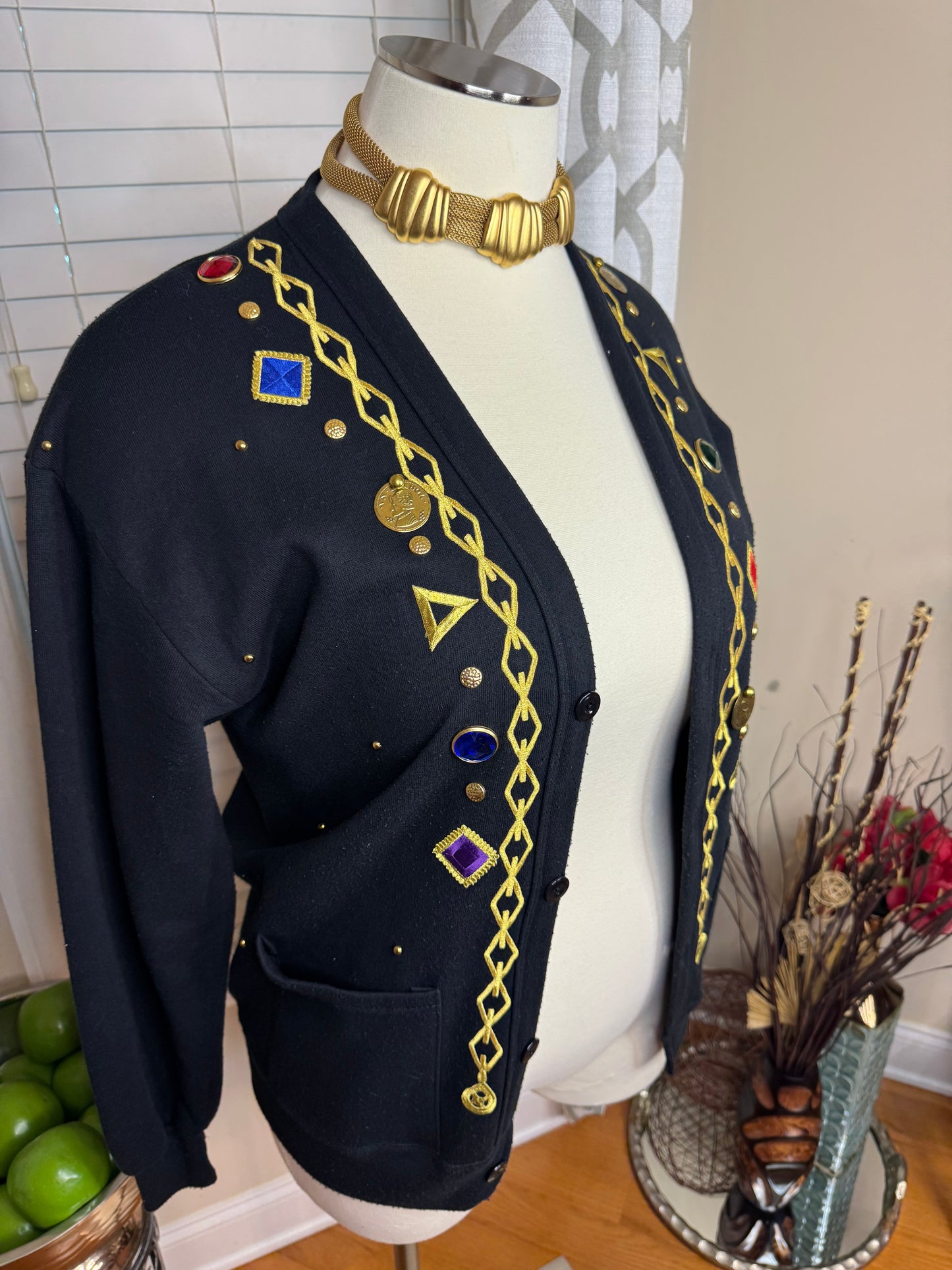 Vintage Bejeweled Cardigan