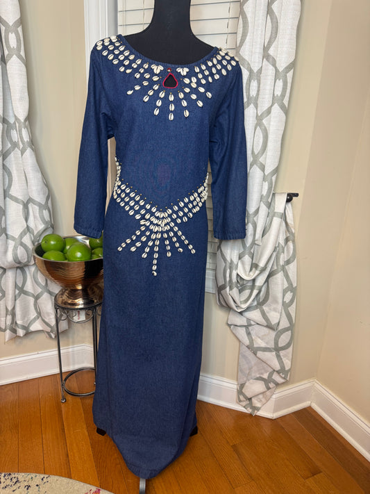 Molato Denim Dress with Shells