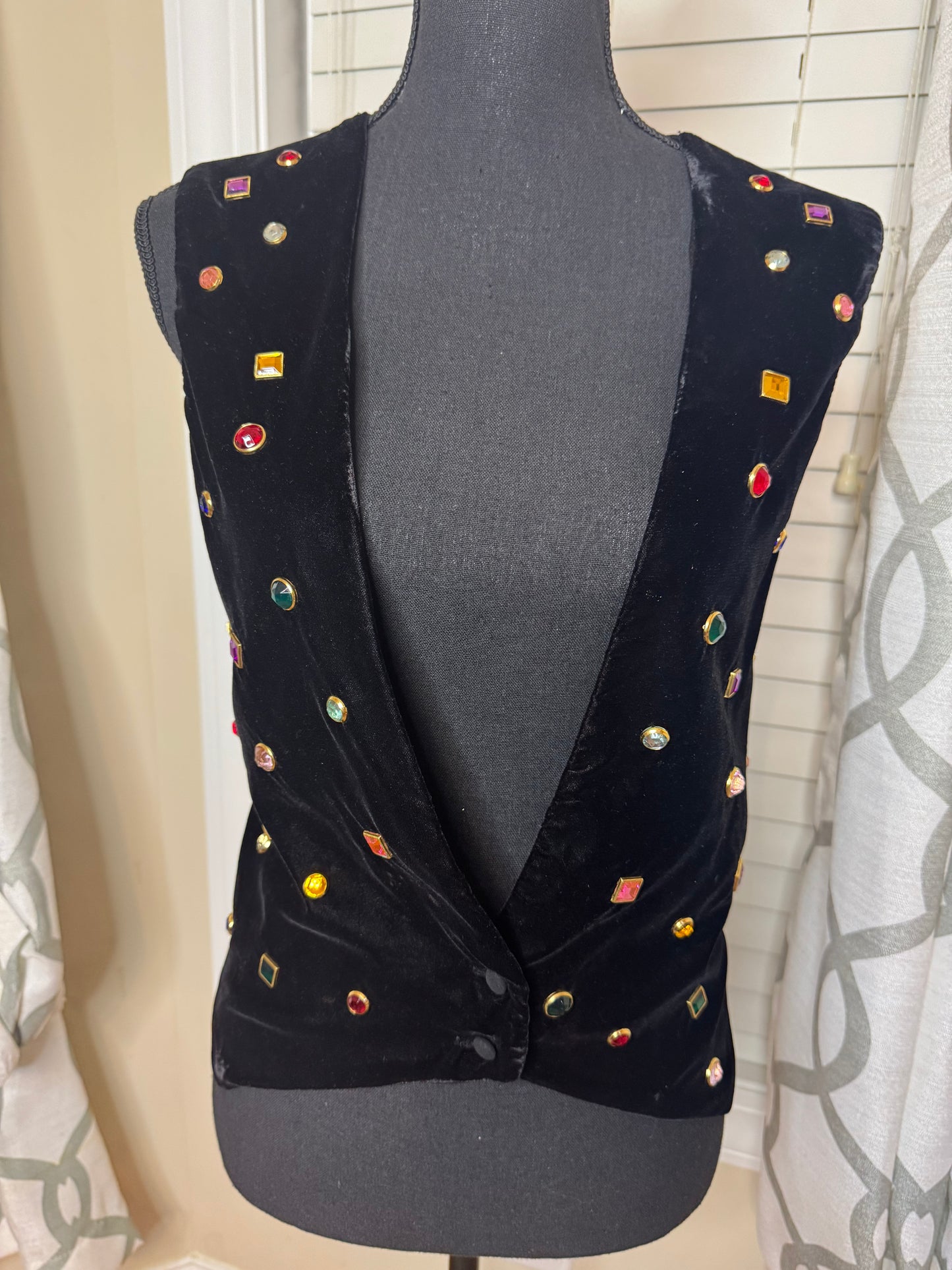 Santa Fe Duds Velour Bejeweled Vest