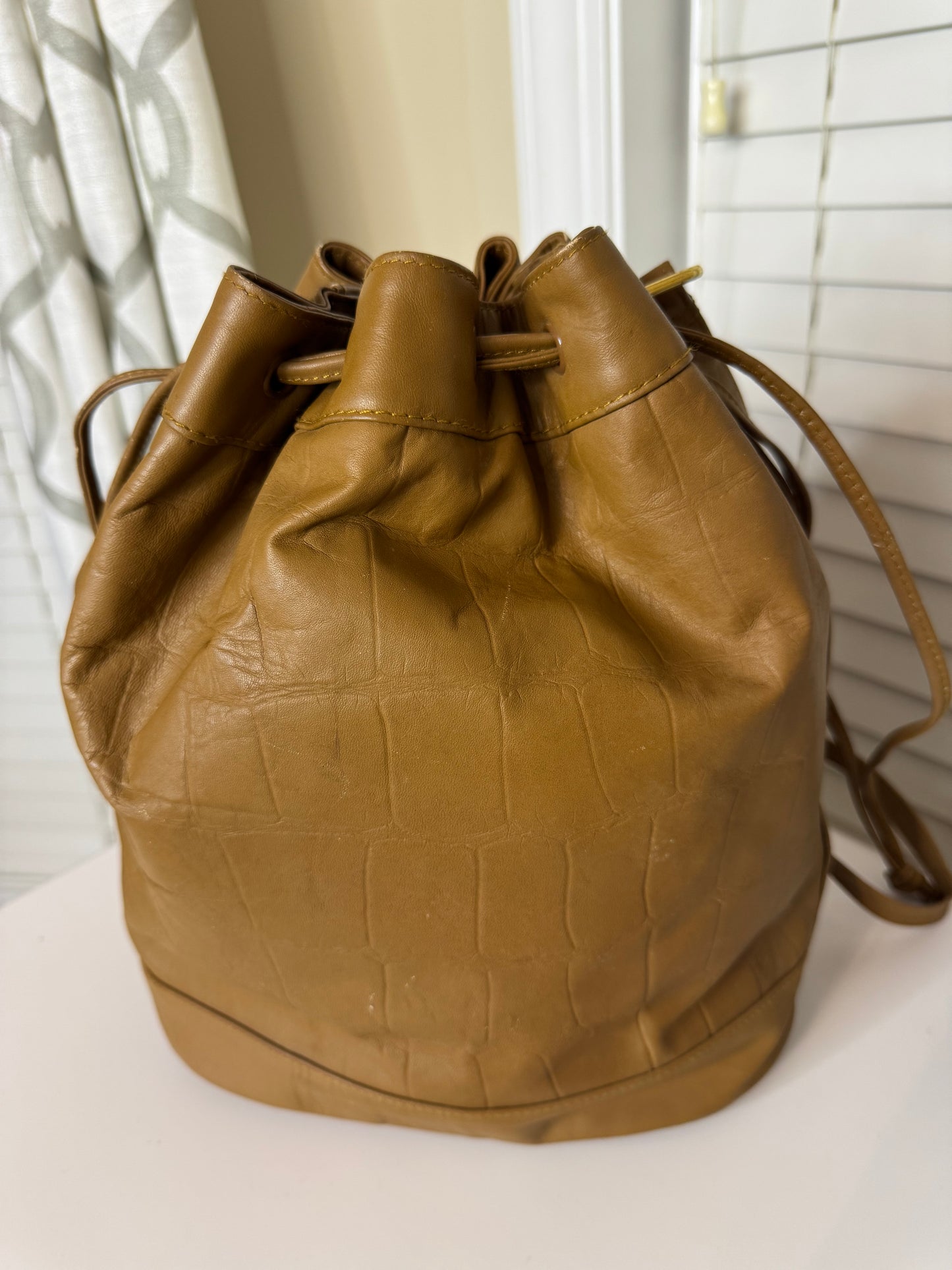 Aspects Vintage Drawstring Bucket Bag with Strap