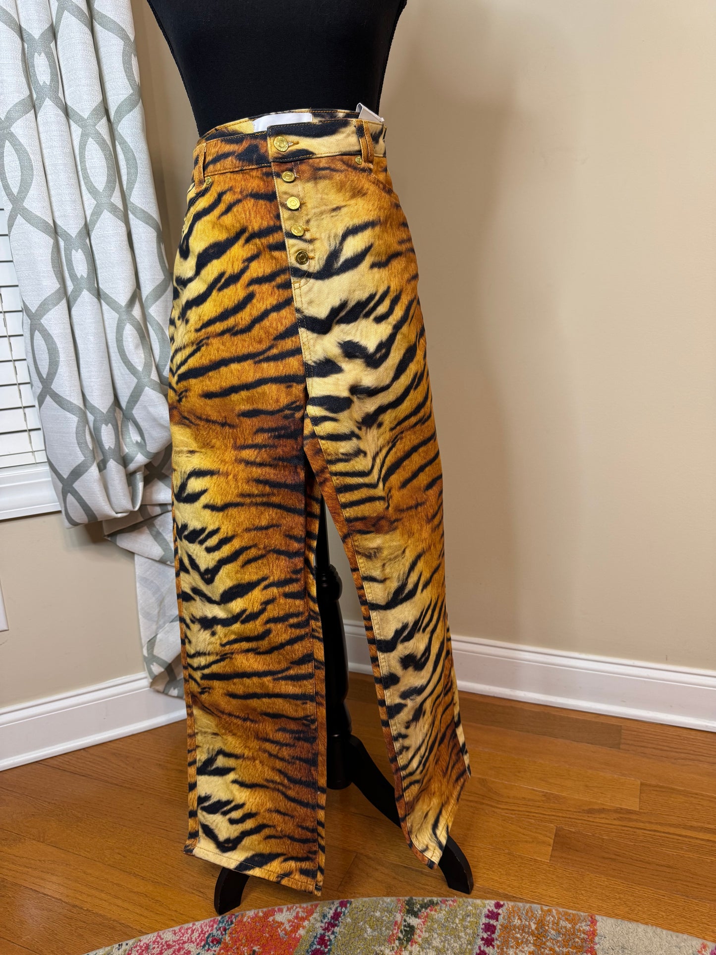 House of Sunny Bolan Jessie Animal Print Jeans NWT