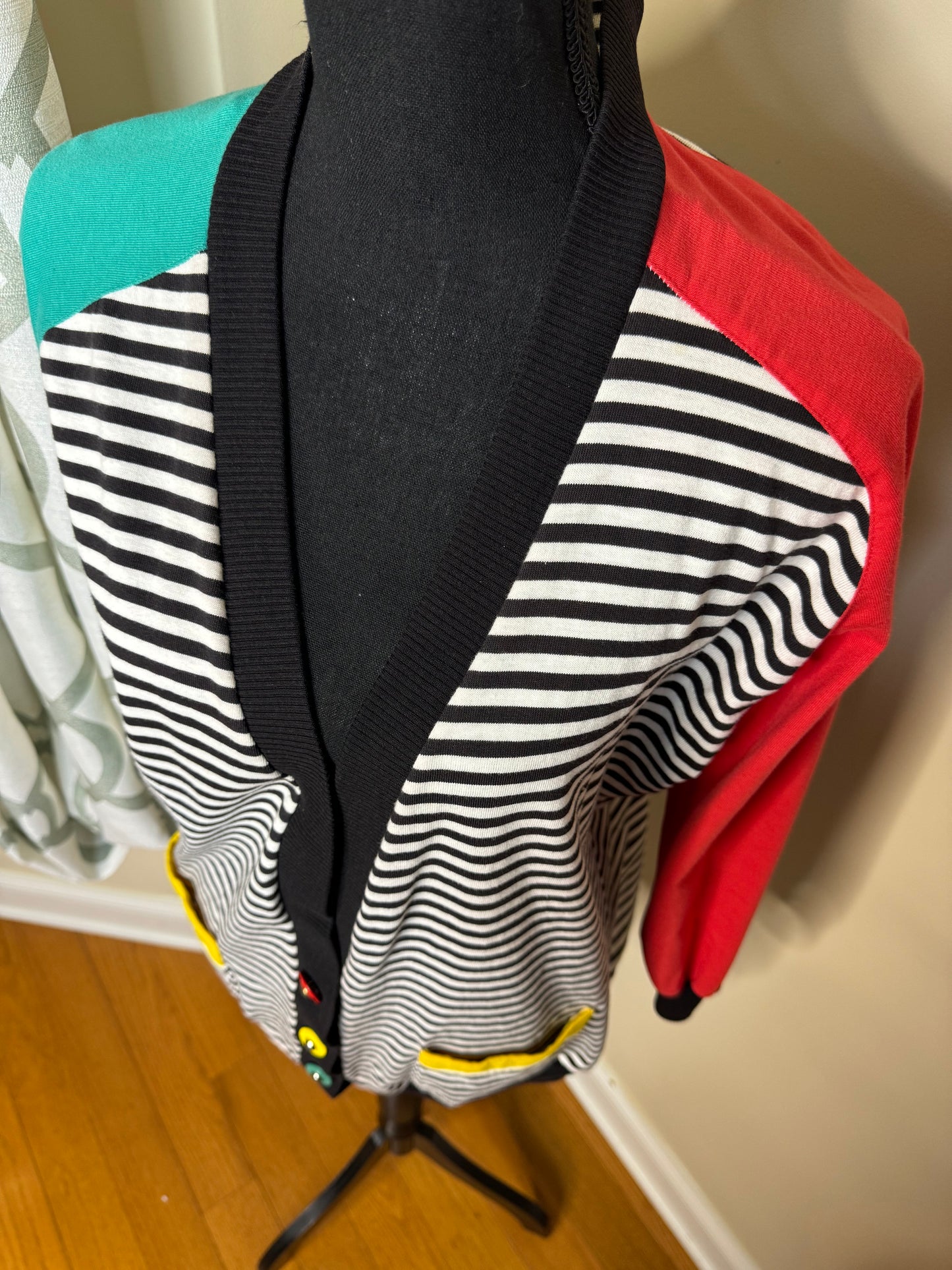 Peter Popovitch Colorblock 80s Cardigan