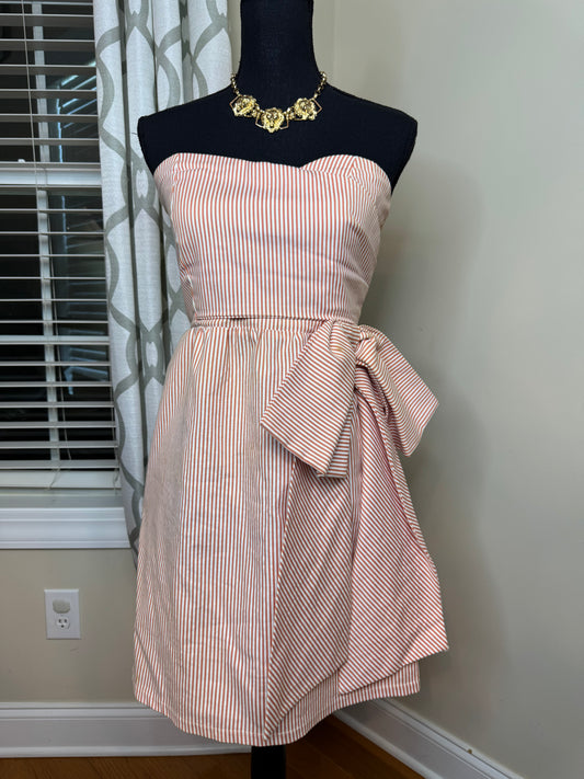 Judith March Strapless Pinstripe Dress