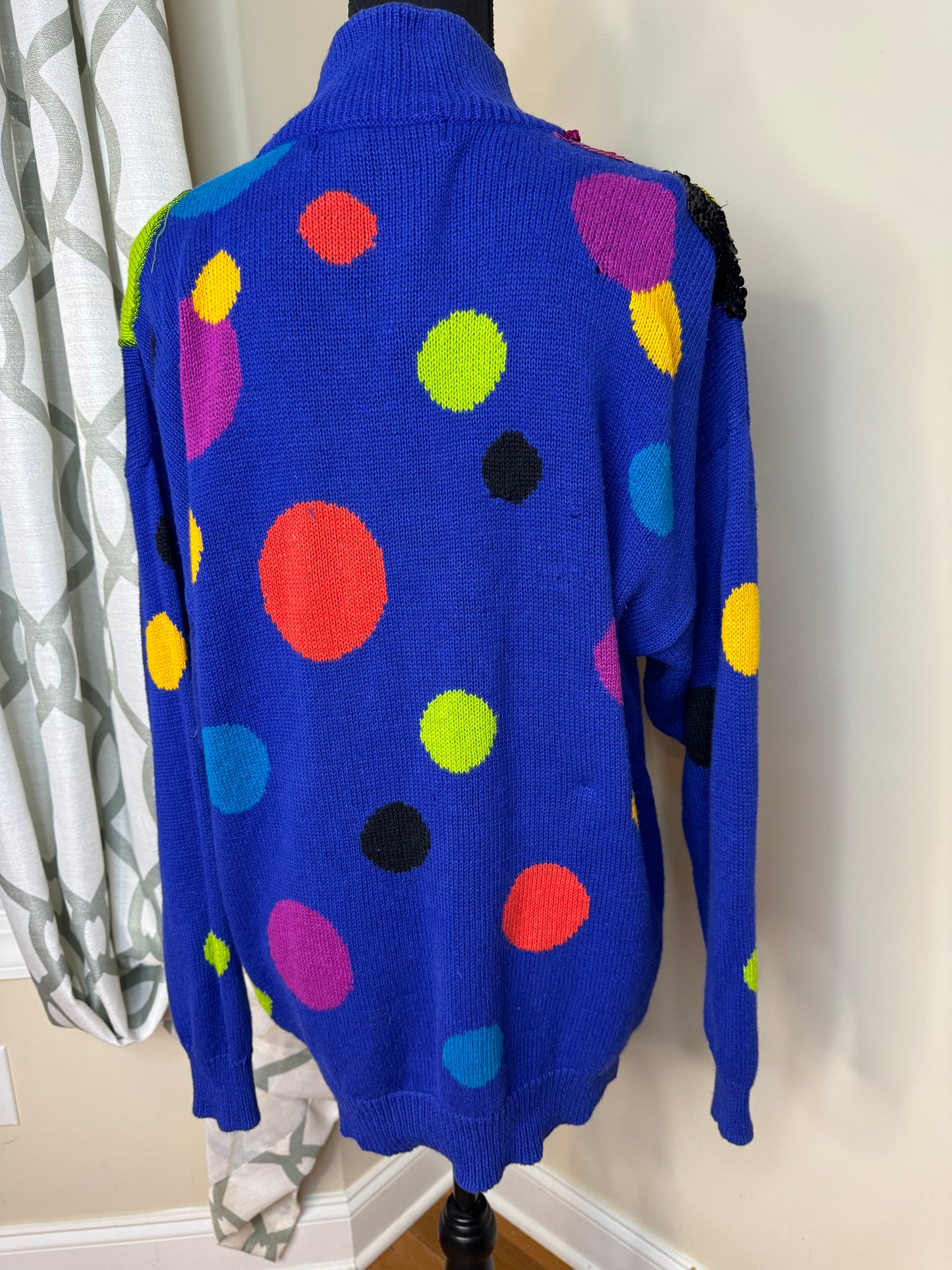 IB Diffusion Women's Vintage Rib Knit Sequin Embellished Sweater