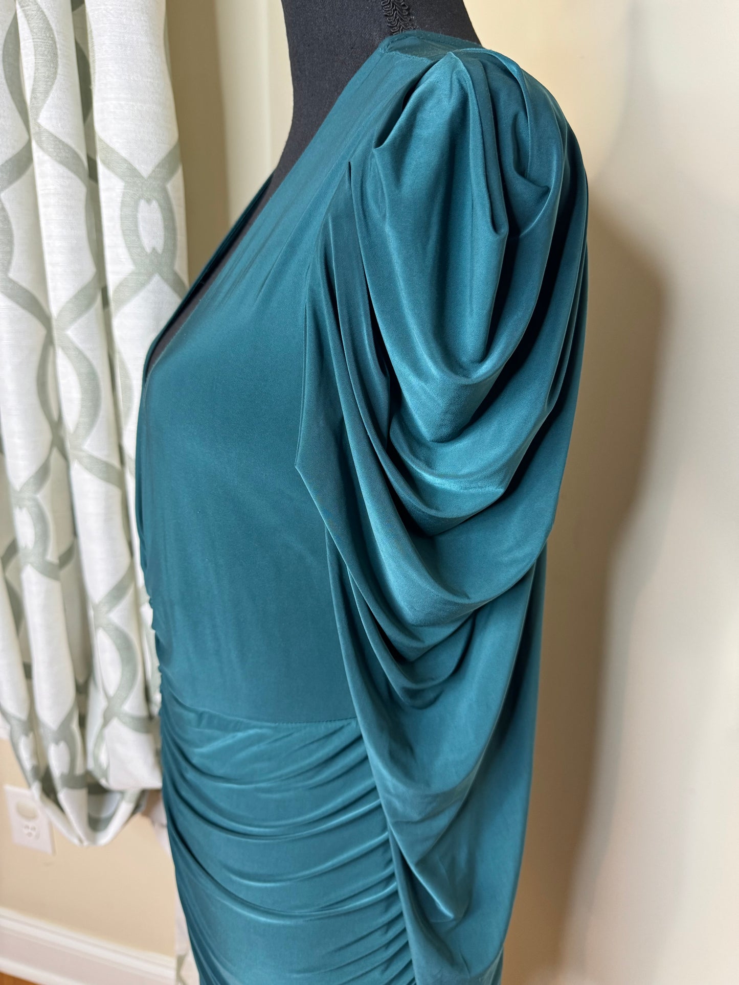 Forever 21+ Hunter Green Dress with Ruching