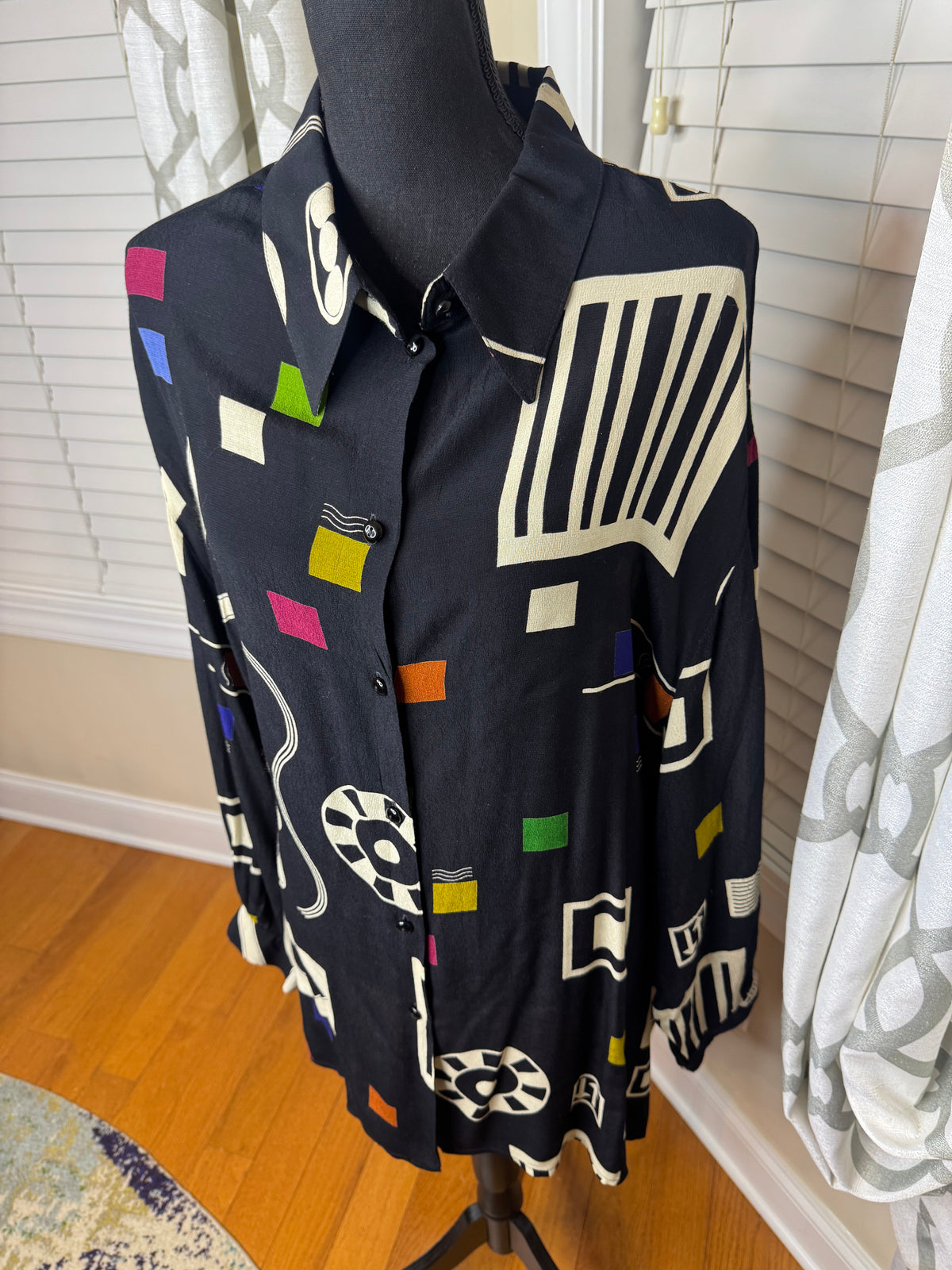 Vintage Abstract Print Shirt
