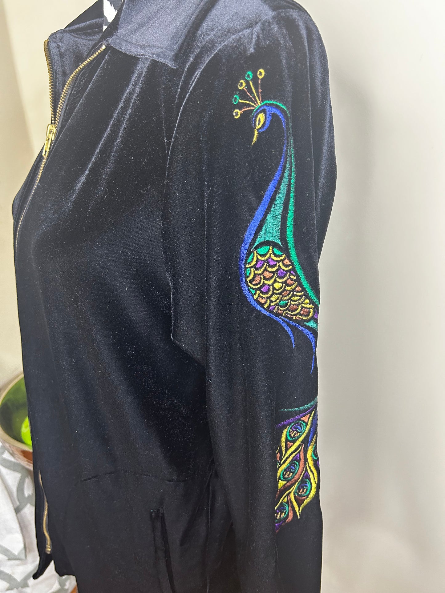 Bob Mackie Peacock Embroidered Vintage Jacket