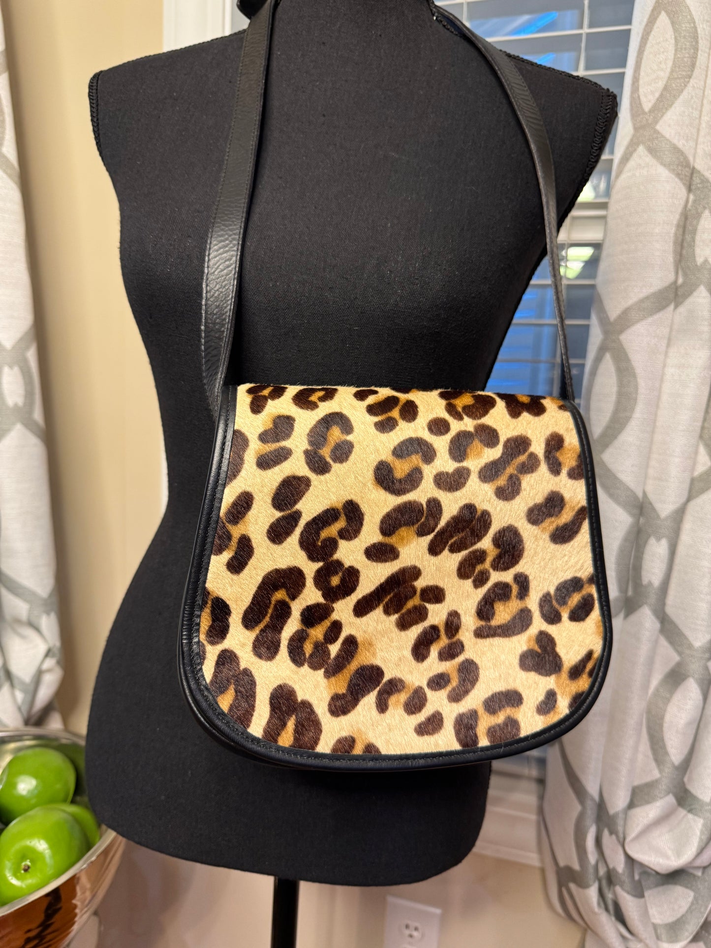 Zippi Leather Adjustble Handbag with Mohair