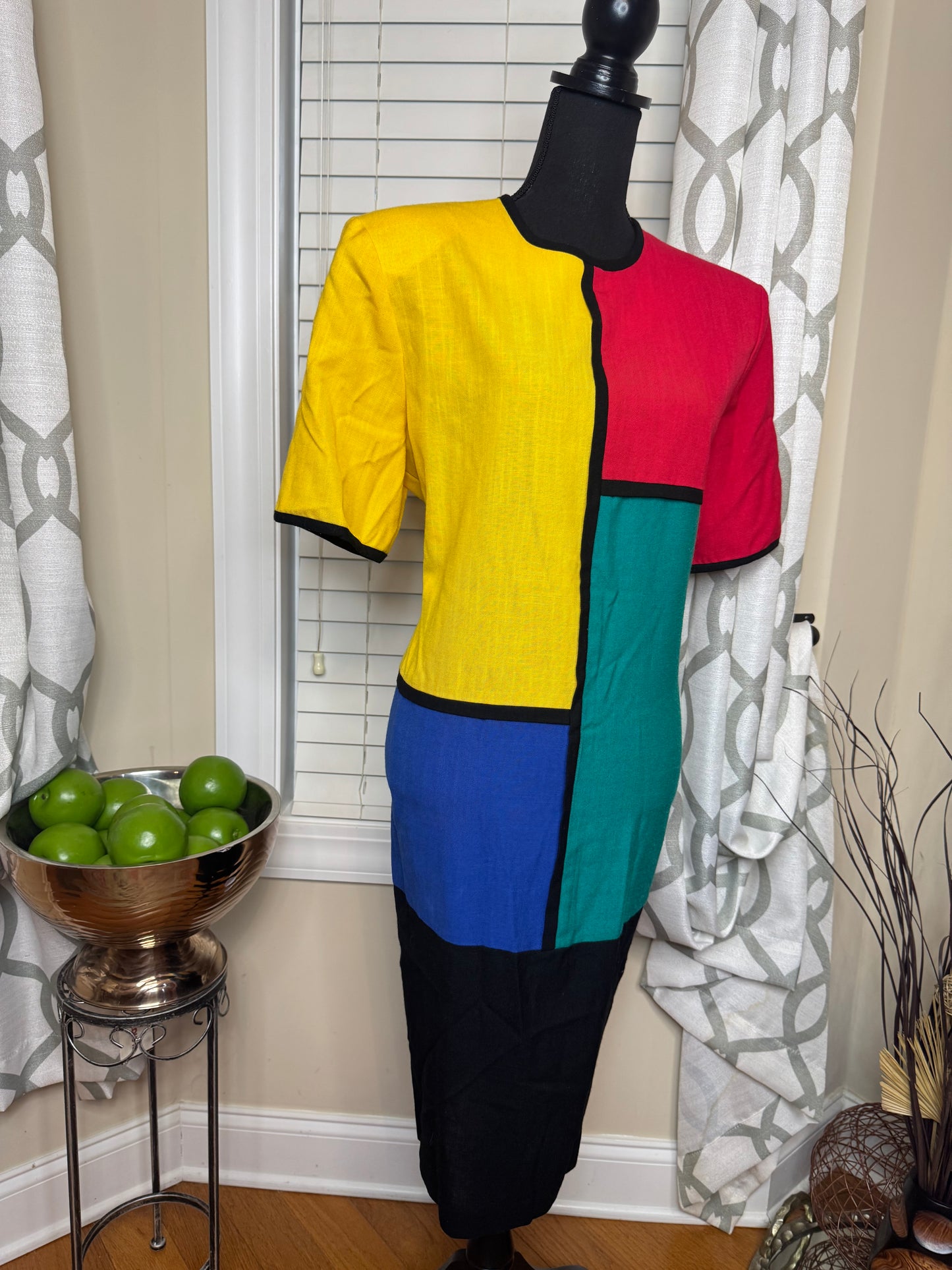 Vintage Colorblock Dress