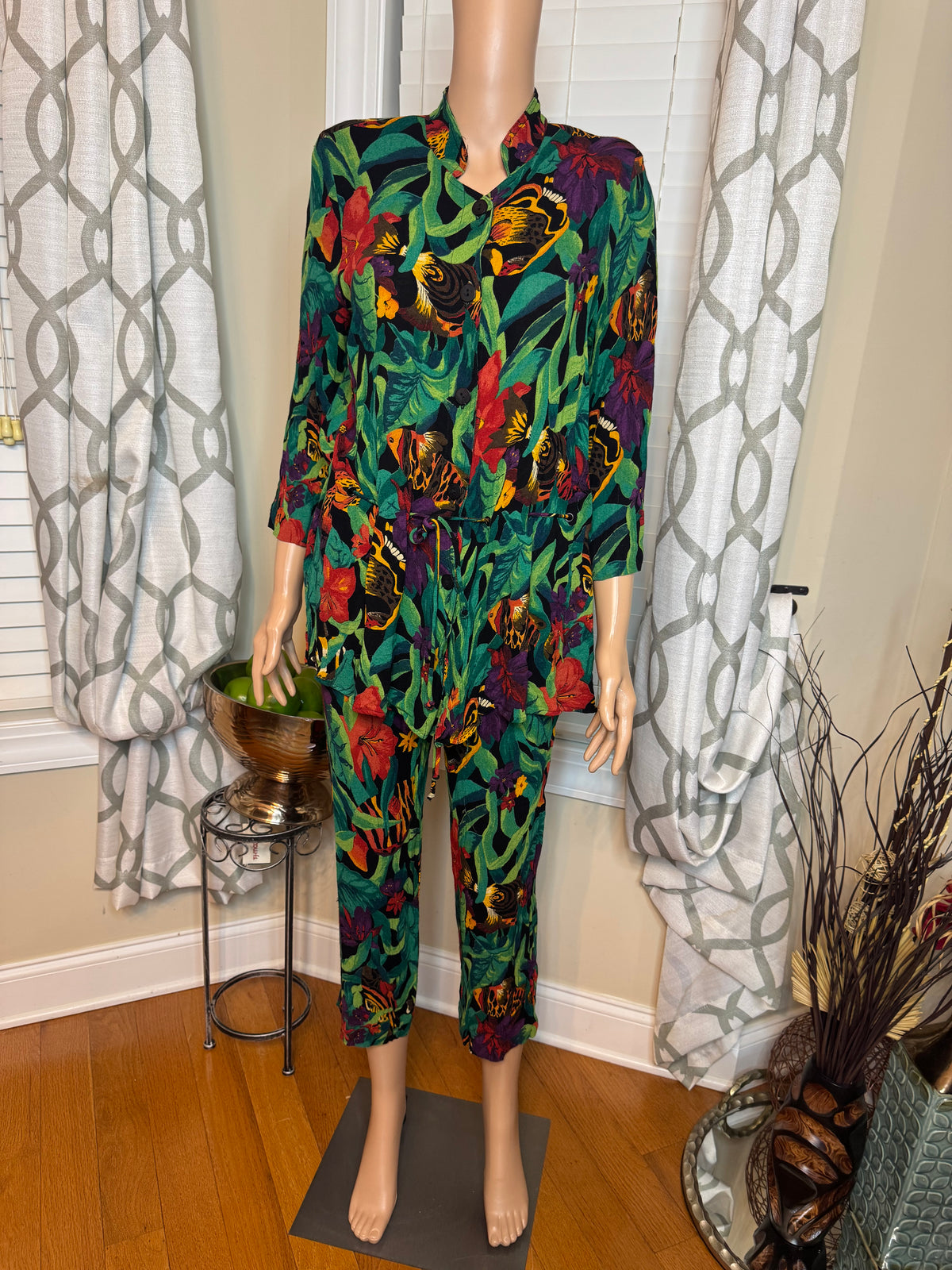 Vtg Carol Little 2-Piece Pants Set