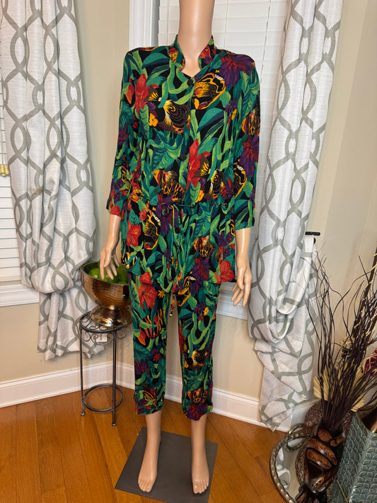 Vtg Carol Little 2-Piece Pants Set