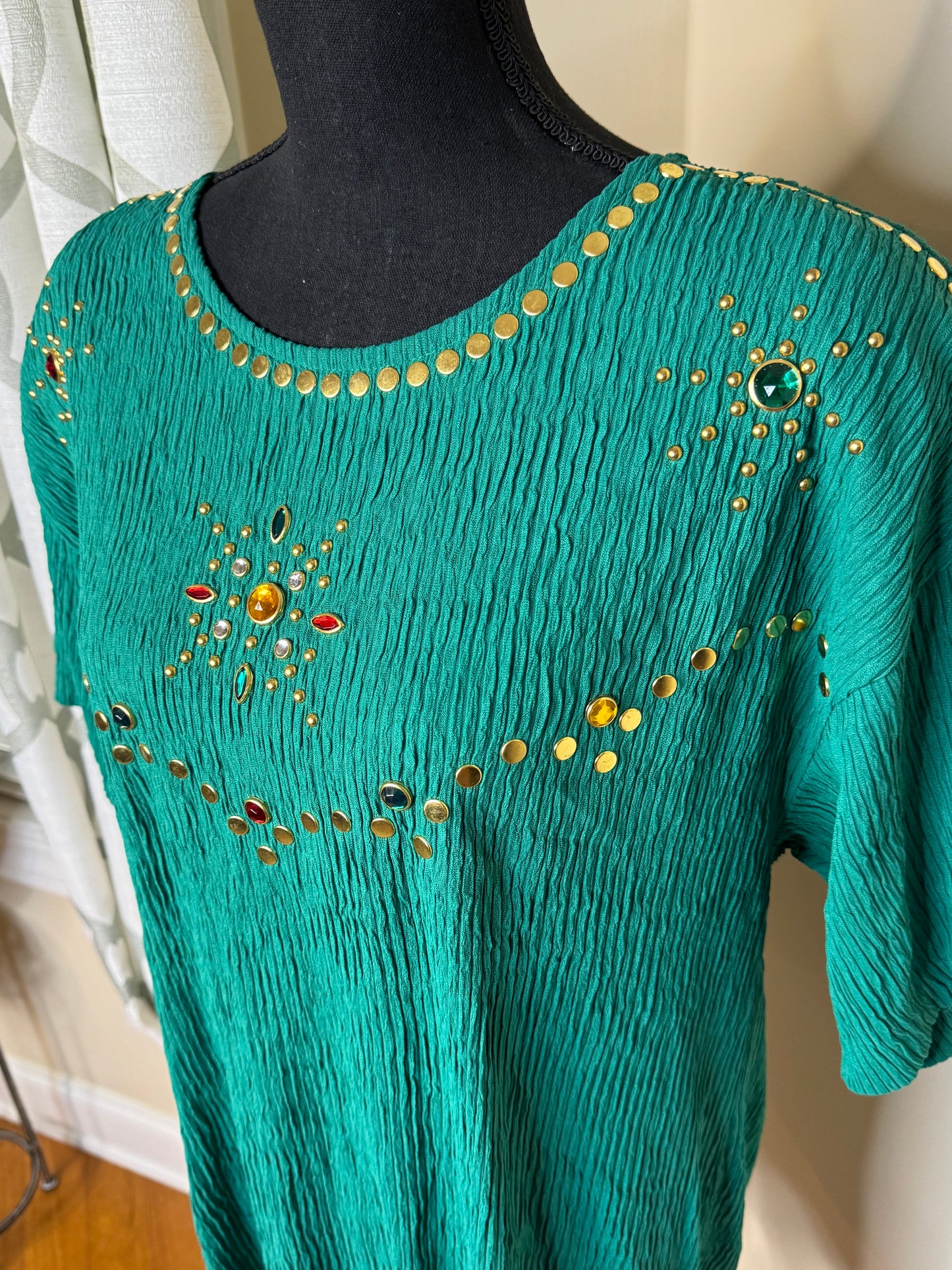 Vintage Bonnie Blain 80s Bejeweled Shirt