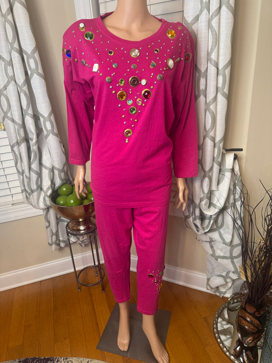 Casual Corner Bejeweled Pants Set