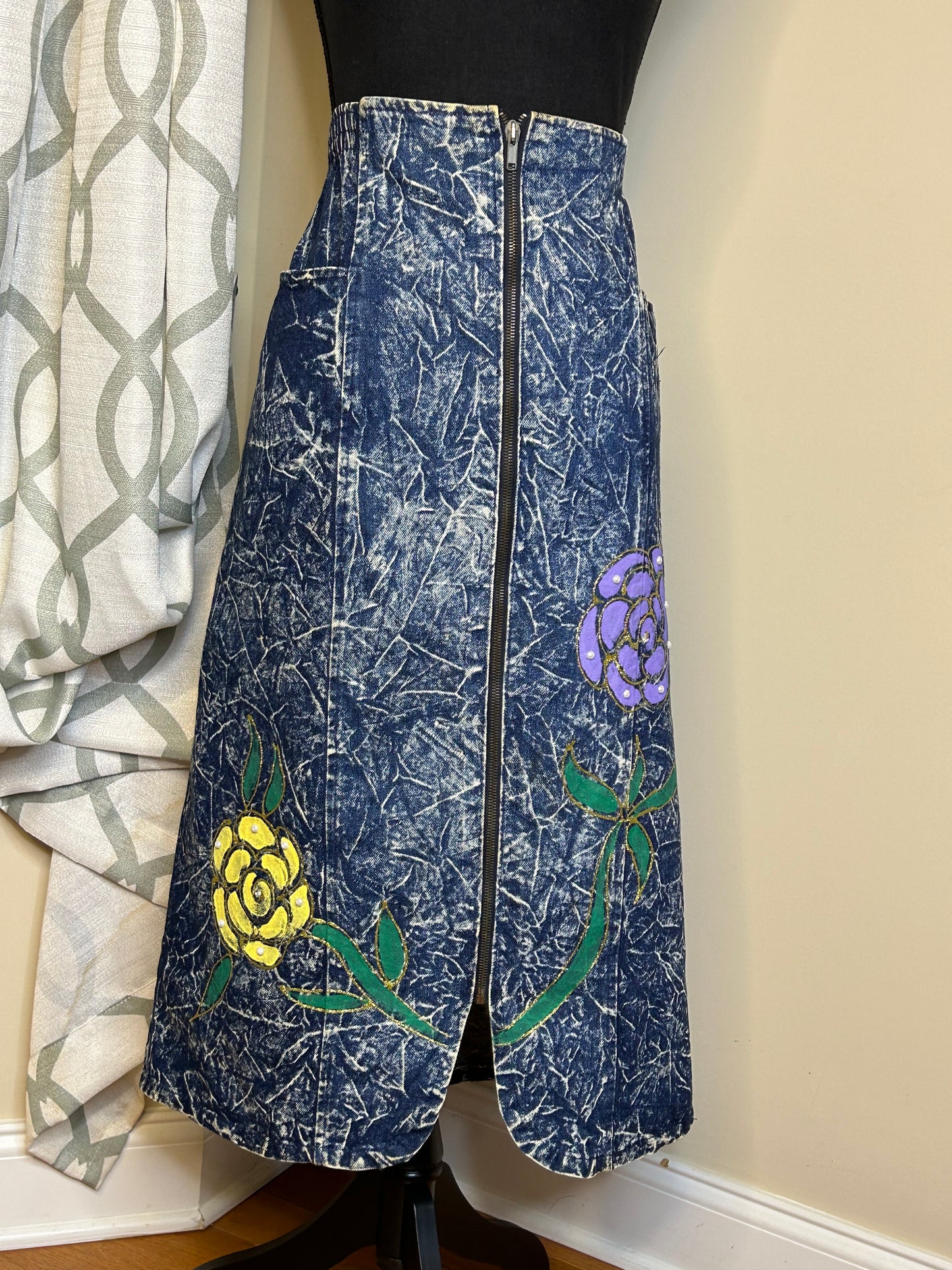 Christie of California Acid Wash Skirt