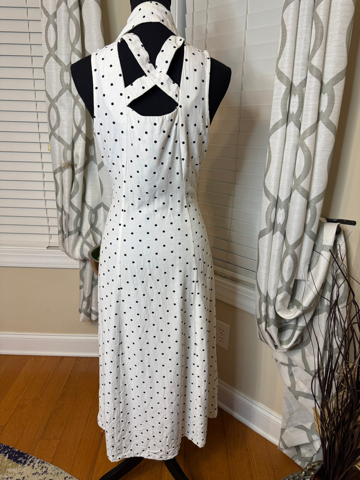 Vtg DJ & Co. Polka Dot Dress
