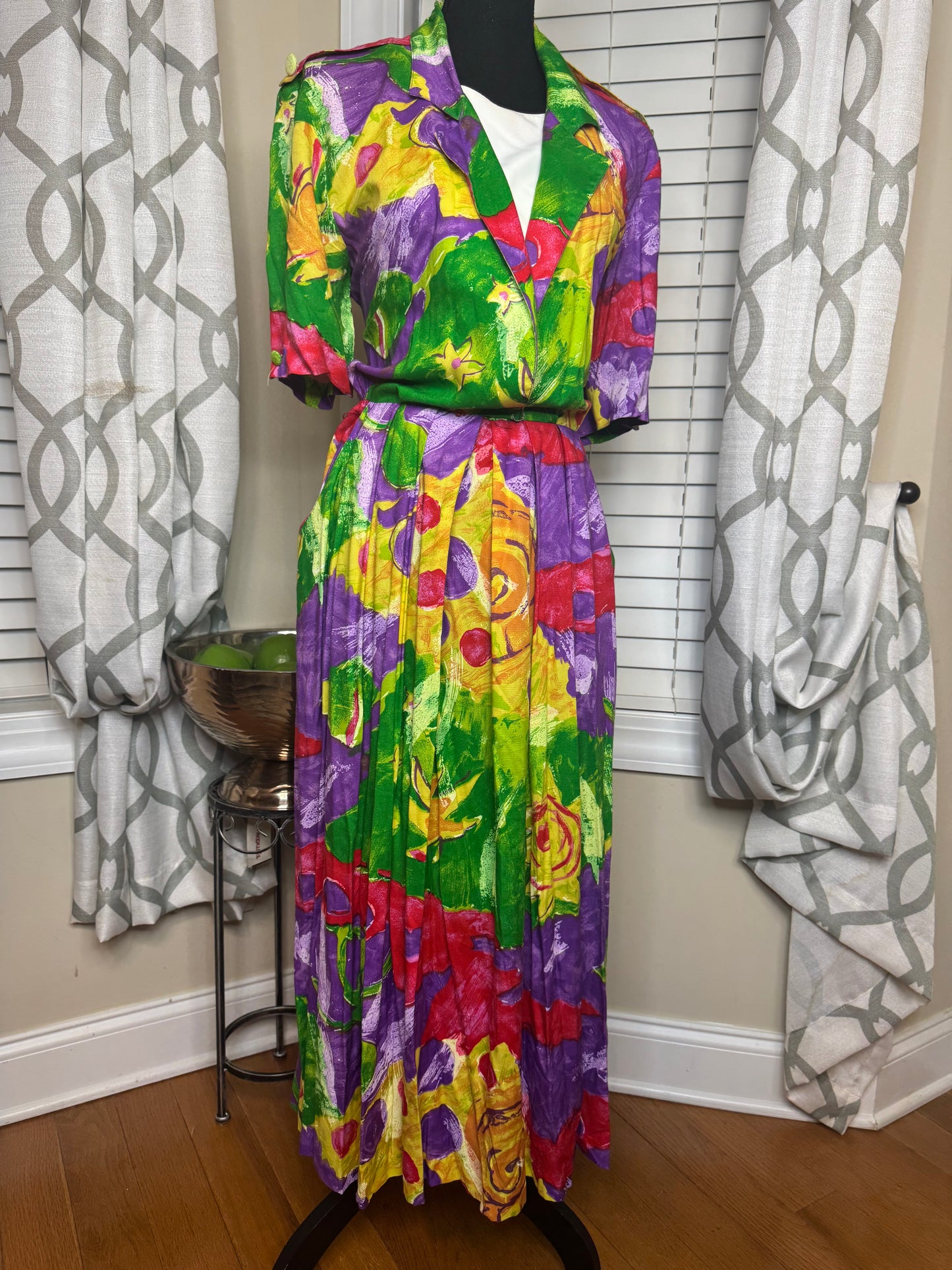 Vintage R.J. Stevens Floral Dress