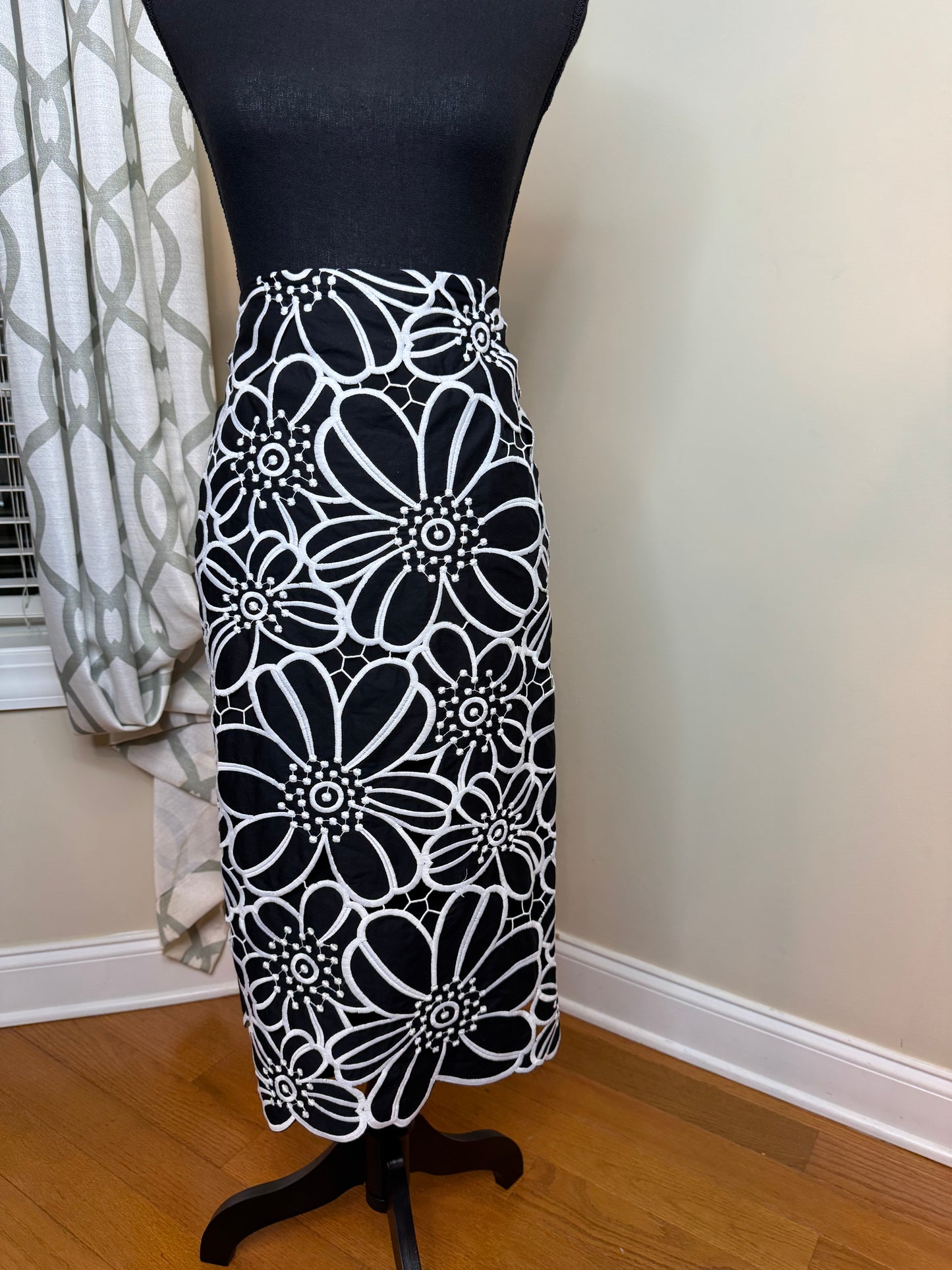 Maeve by Anthropologie  Floral Cutwork Skirt