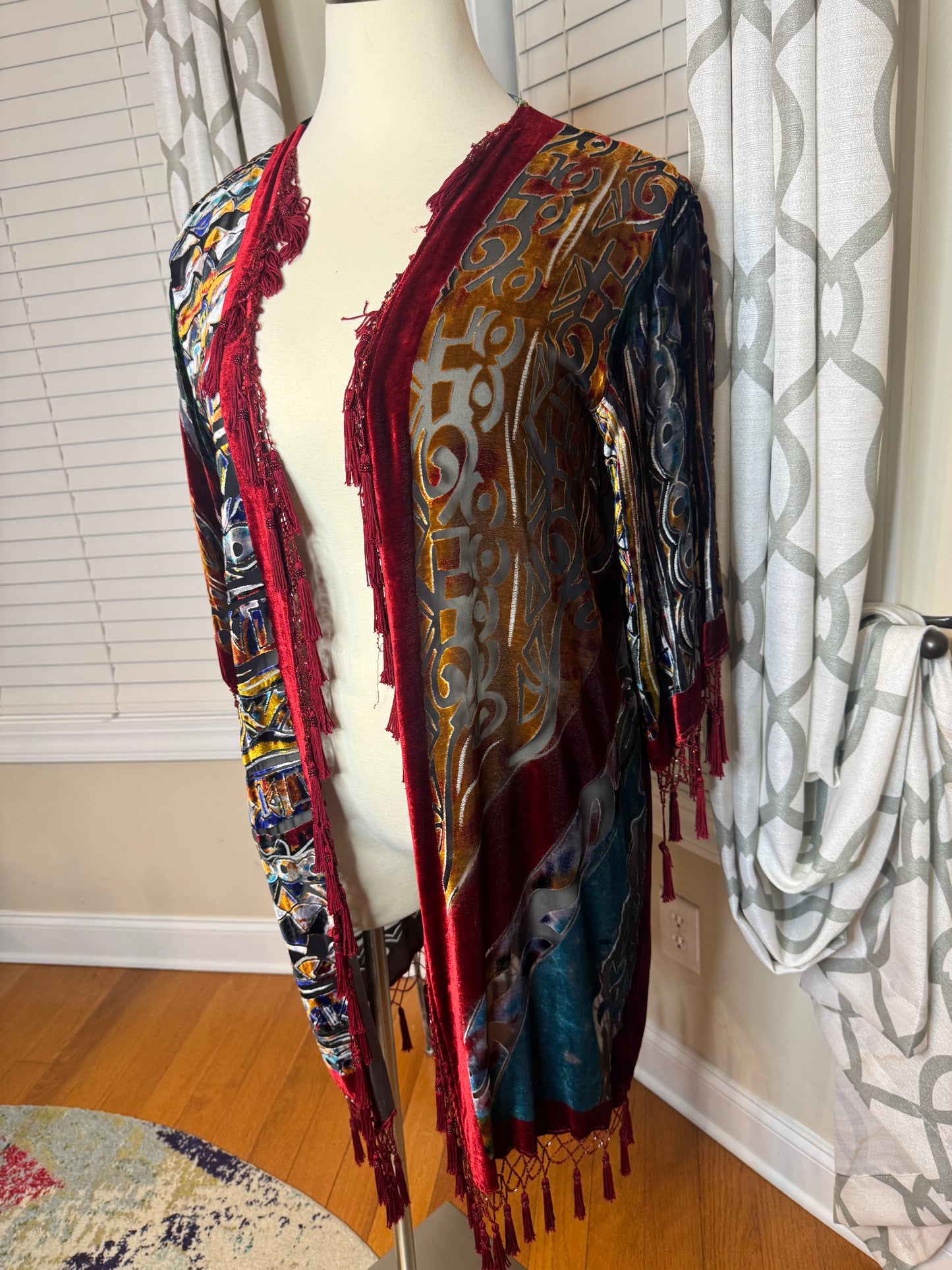 Vintage Chico's “Faces” Open Duster