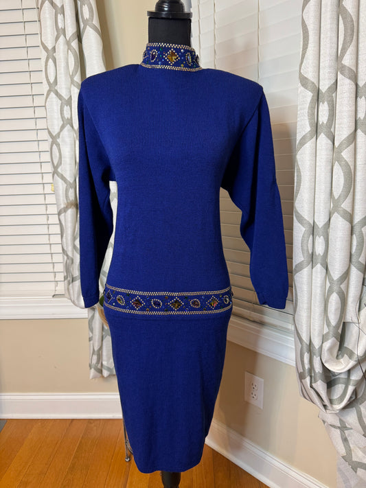 Saint John for Neiman-Marcus Bejeweled and Studded Dress