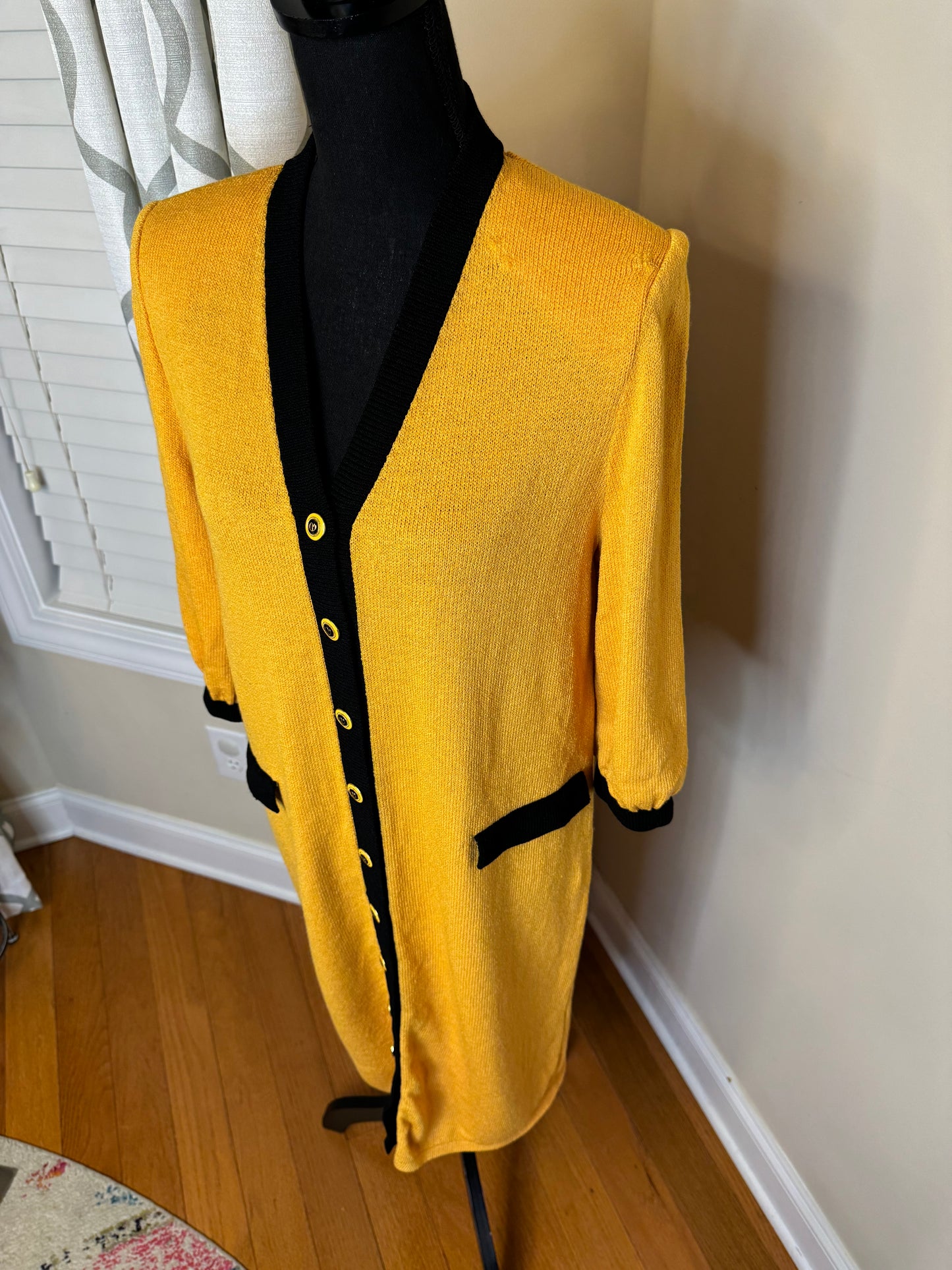 Vtg Comma Knit Collection Dress