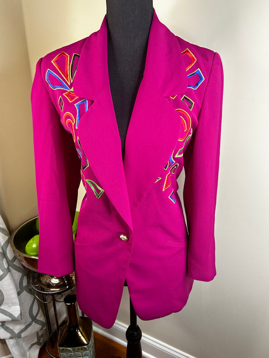 Oleg Cassini Embroidered Blazer