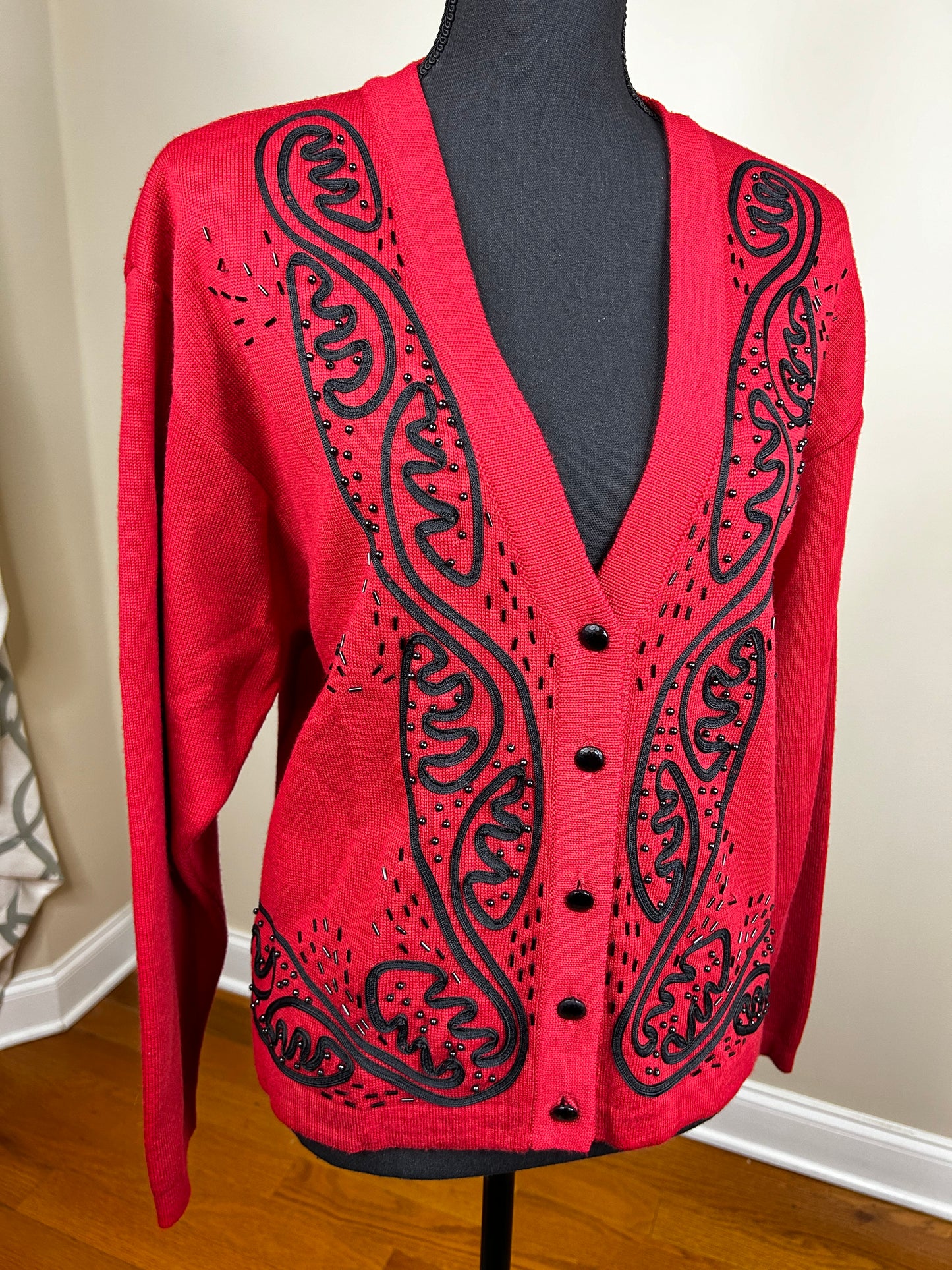 Classiqueo Entier Beaded and Embroidered Sweater