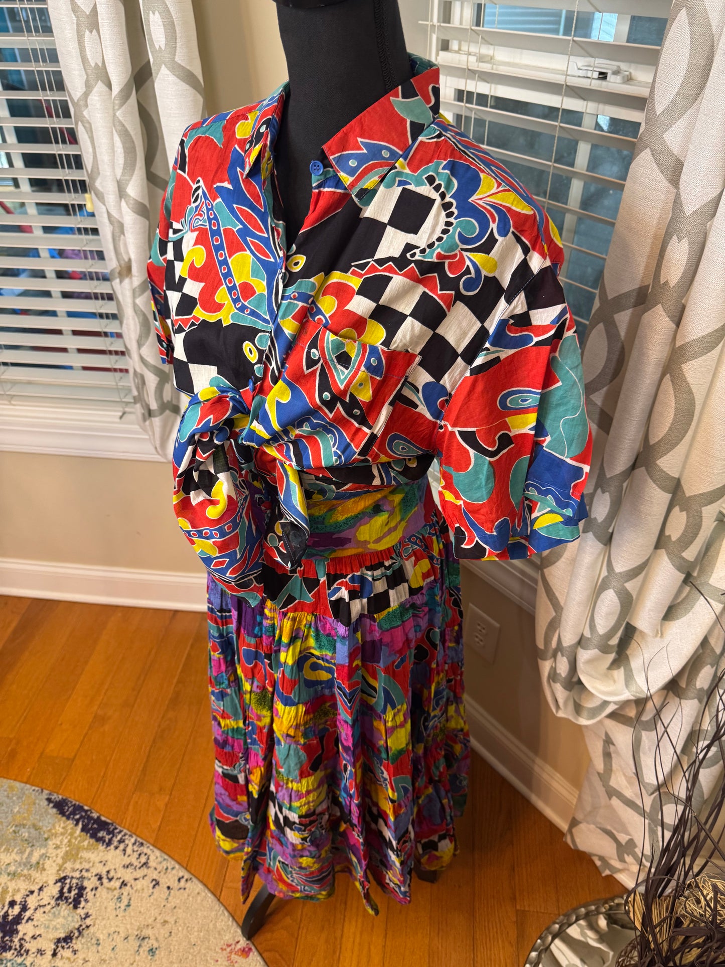 Abstract 2-Piece Skirt Set
