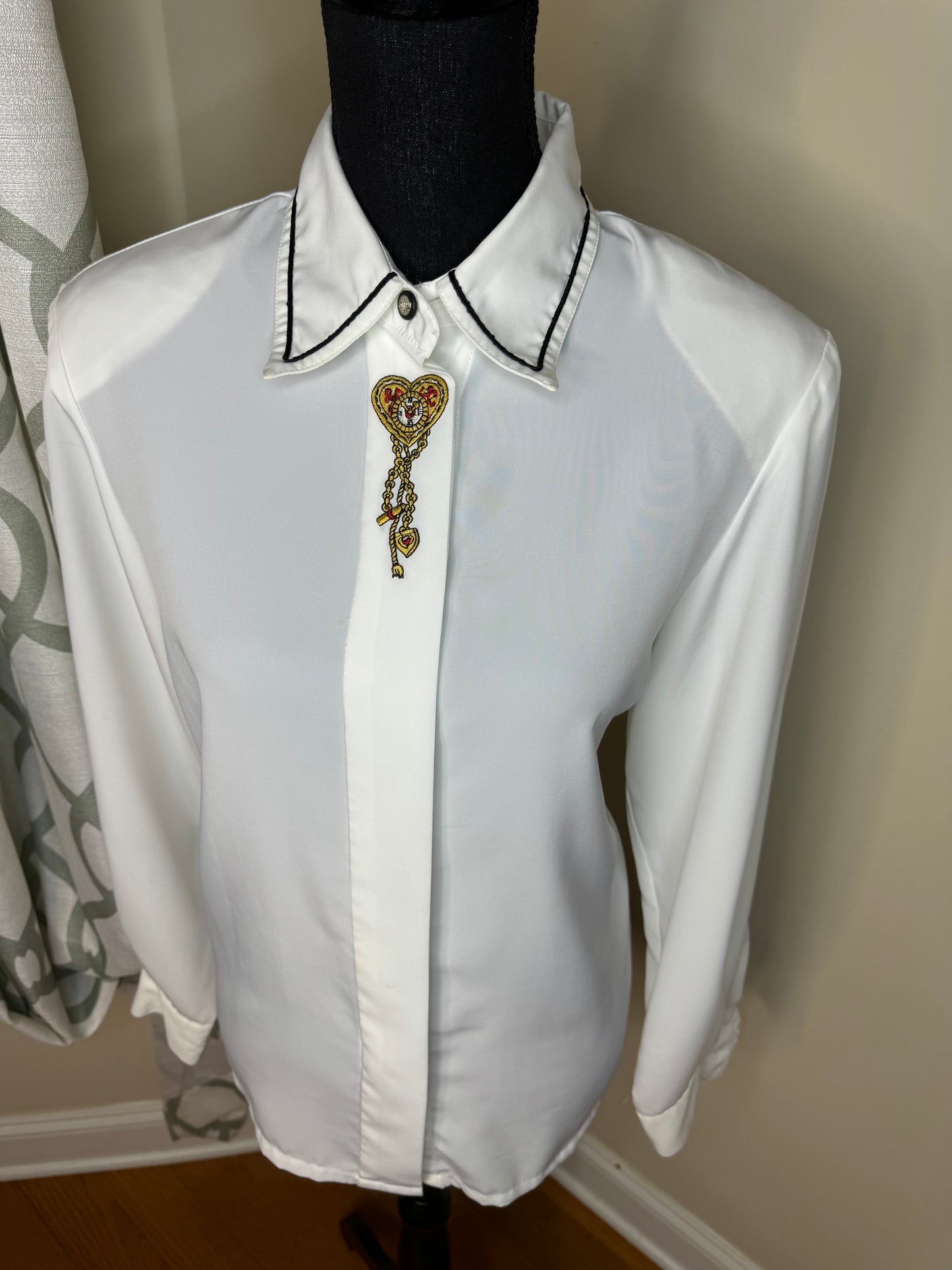Vintage Koret Heart Embroidered Blouse
