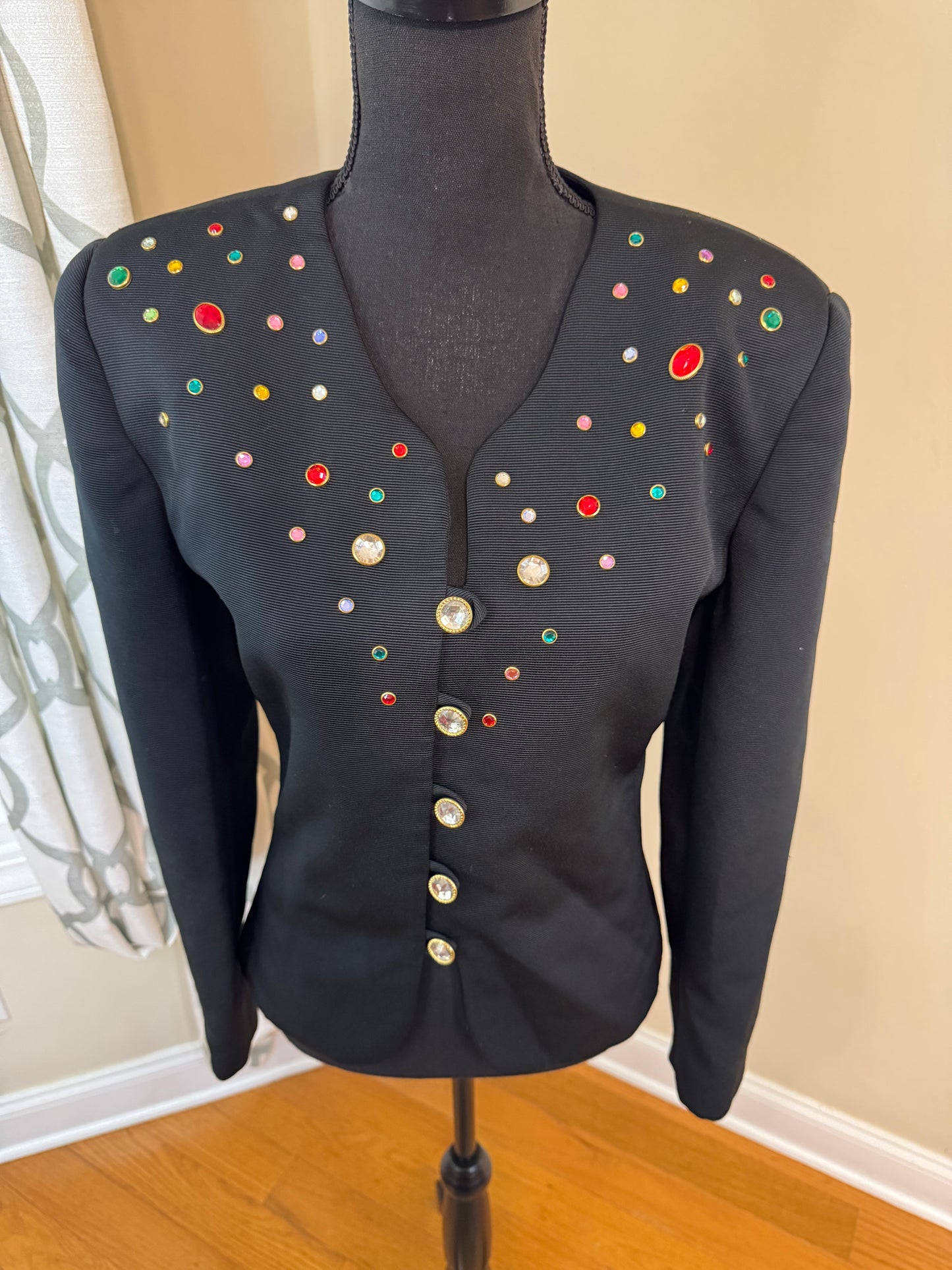 Leslie Fay Bejeweled Vtg Blazer