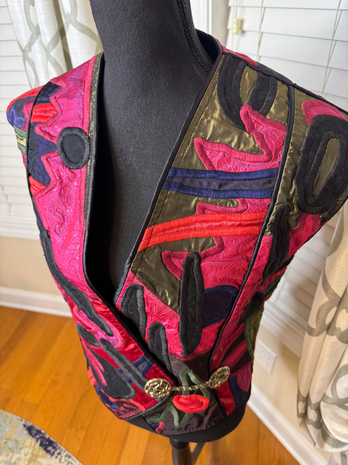 Vintage Judith Roberts 1980s Embroidered Vest